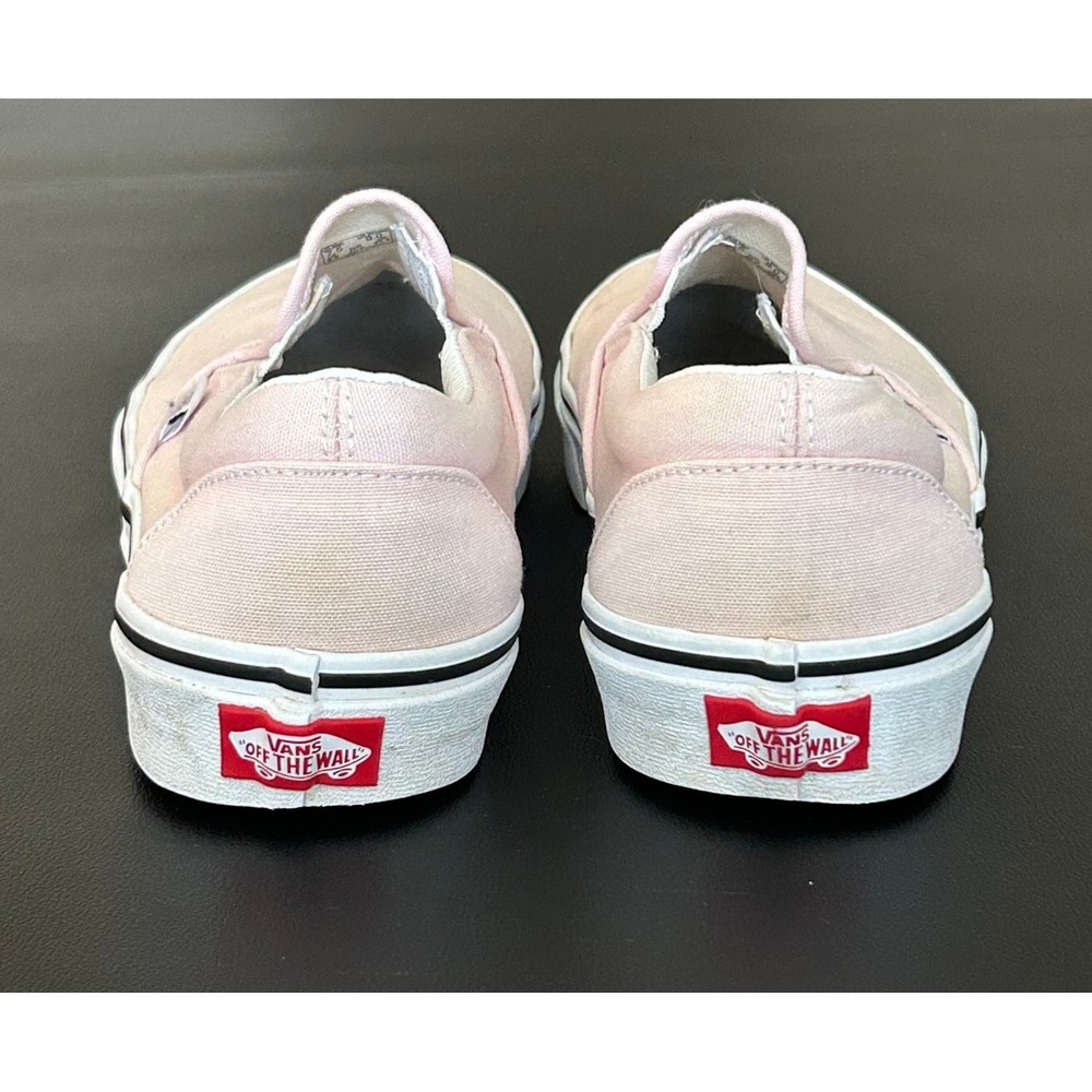 Vans Classic Slip-On Pink Canvas Skate Shoes Mens 7.5 Womens 9.0 - Picture 6 of 10